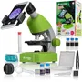 Bresser Microscopio JUNIOR 40x-640x con Iluminación LED, Kit de Experimentación Verde BRE8851300B4K000
