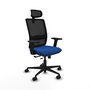 PIQUERAS Y CRESPO Silla de oficina Haches con mecanismo Sincro/Traslack, Azul y Negro