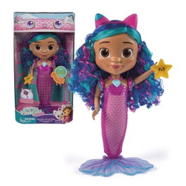 Spin Master Muñeca Sirena Interactiva Gabby's Dollhouse Sing & Shine Mermaid, 35.5 cm, +3 años, Idiomas: EN/FR/ES
