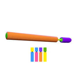 Marbueno Pistola de Agua Foam Succion Color Verde y Amarillo 60x4 cm Jardín, Piscina y Playa MARBUENO SUMMER 10117VEAM