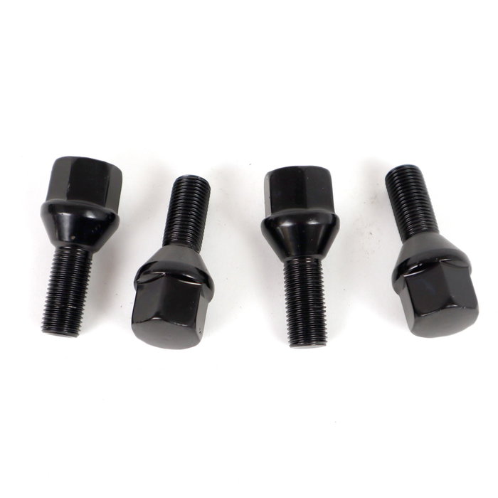 OMP Juego de 4 Tornillos Speed M12x1.5 Cónico Largo 28mm Negro