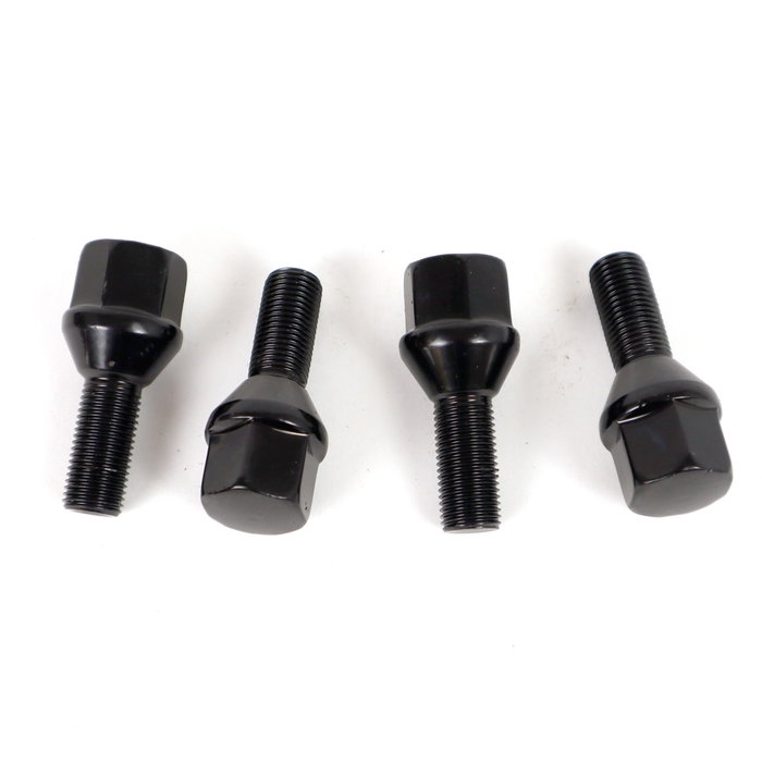 Omp Tornillos de Rueda M12x1.25 Cónicos Largo 28mm Llave 19mm Negro Din 10.9 OMPS09531201