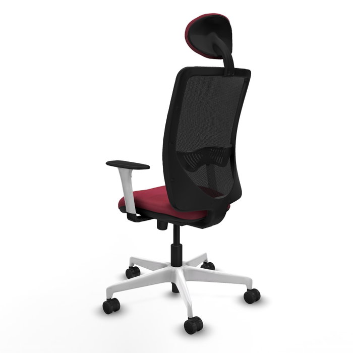 PIQUERAS Y CRESPO Silla de oficina Zulema con mecanismo Sincro, Granate y Negro PIQUERAS Y CRESPO Silla de oficina Zulema con mecanismo Sincro, Granate y Negro