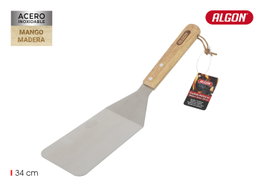 Algon Bbq Espátula de Barbacoa de Madera 34 cm para Parrillas y Asados (12 Unidades)