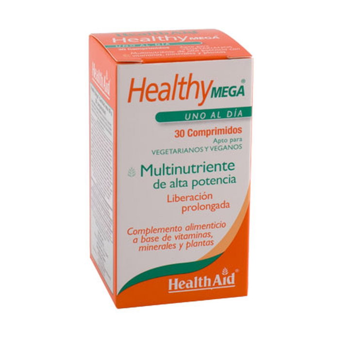Health Aid Healthy Mega 30 comprimidos - Complemento multivitamínico con enzimas y antioxidantes Health Aid Healthy Mega 30 comprimidos - Complemento multivitamínico con enzimas y antioxidantes