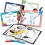 Liscianigiochi LIS8008324117512 Kit de Dibujo Estudio de Bolsillo Moana 2, con Pizarras Borrables, Guía de Instrucciones, para Edad 3+ Años