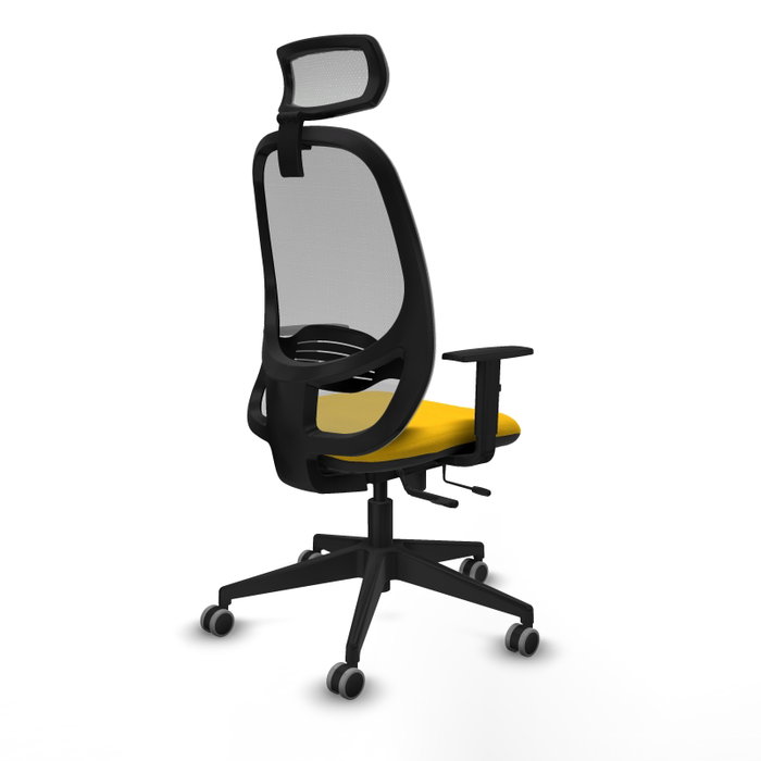 PIQUERAS Y CRESPO Silla de oficina Cilanco con mecanismo Sincro/Traslack, Amarillo y Gris PIQUERAS Y CRESPO Silla de oficina Cilanco con mecanismo Sincro/Traslack, Amarillo y Gris