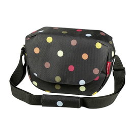 Klickfix Bolsa Manillar Funbag 4L Negro Puntos, 25x8x20 cm, Poliéster, Incluye Bandolera