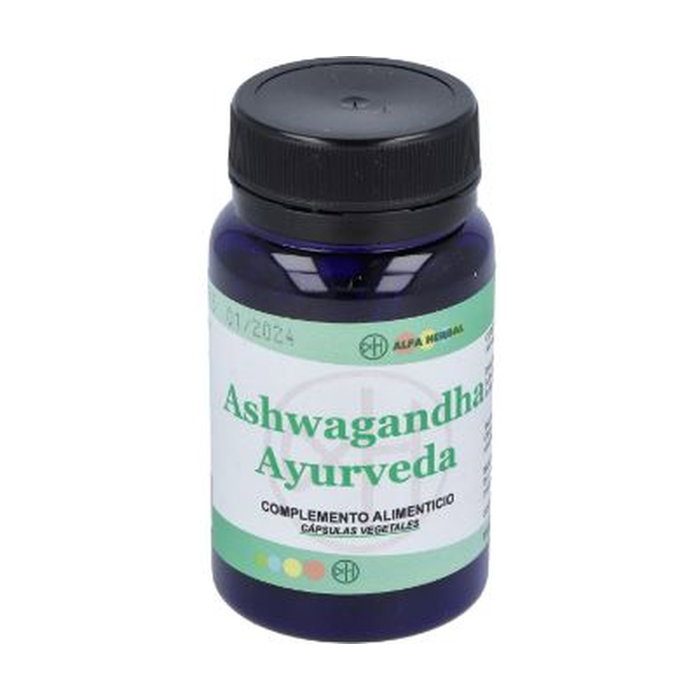Alfa Herbal Ashwagandha Ayurveda 500 mg 60 Cápsulas - Complemento Alimenticio Anti-Estrés Alfa Herbal Ashwagandha Ayurveda 500 mg 60 Cápsulas - Complemento Alimenticio Anti-Estrés