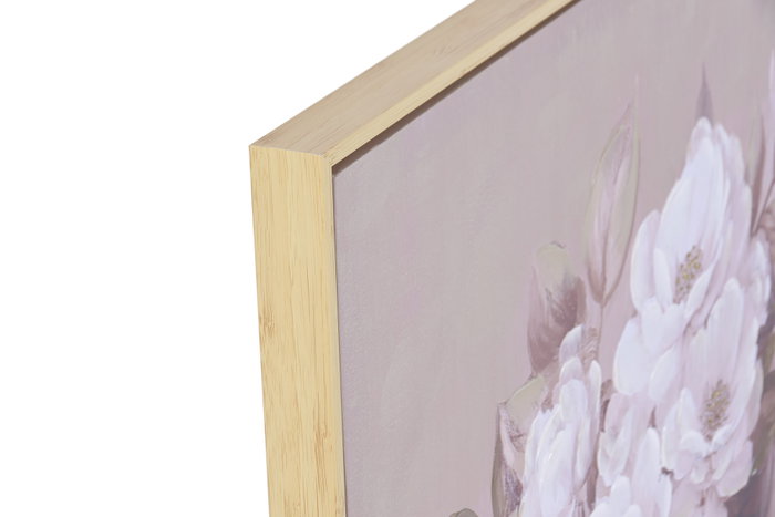 DKD Home Decor Cuadro Lienzo Chica Flores, Pack de 2 unidades