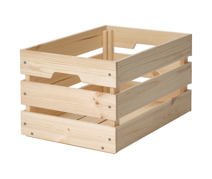 Confortime Caja Madera Apilable 46 cm x 31 cm x 25 cm (4 Unidades)