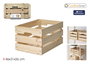 Confortime Caja Madera Apilable 46 cm x 31 cm x 25 cm (4 Unidades)