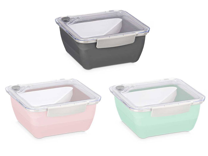 Leknes Fiambrera con Compartimentos Surtidos Colores 450ml + 1.4L - 19.2x8.8x18.7cm (Set de 12) Leknes Fiambrera con Compartimentos Surtidos Colores 450ml + 1.4L - 19.2x8.8x18.7cm (Set de 12)