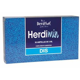 HERDIBEL Herdimin Dis Nervios 30 Ampollas, Suplemento con Extracto de Griffonia, Rhodiola y Zinc, para Función Cognitiva, Sin Refrigerar