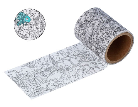 Innspiro Cinta washi tape para colorear COLORING Océano 50mmx5m