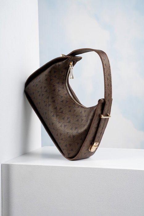 Lucky Bees 1263 Bolso Marrón de Cuero de Polivinilo Elegante y Sofisticado para Mujer