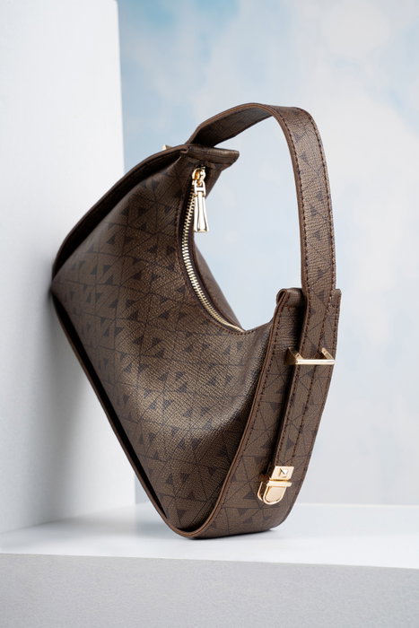 Lucky Bees 1263 Bolso Marrón de Cuero de Polivinilo Elegante y Sofisticado para Mujer