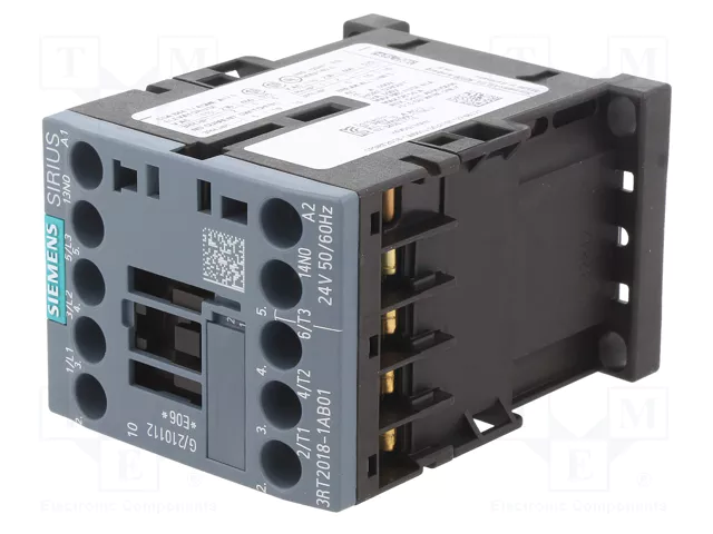 SIEMENS 3RT2018-1AB01 Contactor 3-polar 17A 24VAC