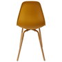 Home Deco Factory Silla Phenix Mostaza Estilo Escandinavo Polipropileno Hierro Haya