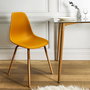 Home Deco Factory Silla Phenix Mostaza Estilo Escandinavo Polipropileno Hierro Haya