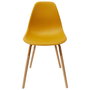 Home Deco Factory Silla Phenix Mostaza Estilo Escandinavo Polipropileno Hierro Haya