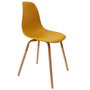 Home Deco Factory Silla Phenix Mostaza Estilo Escandinavo Polipropileno Hierro Haya