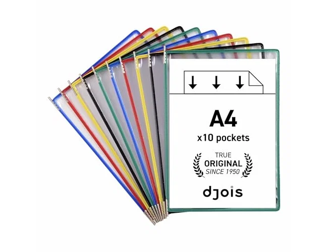 Djois Funda para portacatalogo DIN A4 Colores Surtidos Pack de 10