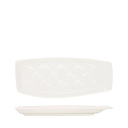 Summa Fuente Scatta de Porcelana para Vajilla, 22x9x2.5 cm (Set de 8)