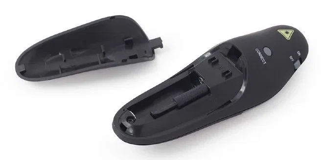 Gembird WP-L-11 Presentador Inalámbrico RF con Puntero Láser, Control USB, Negro