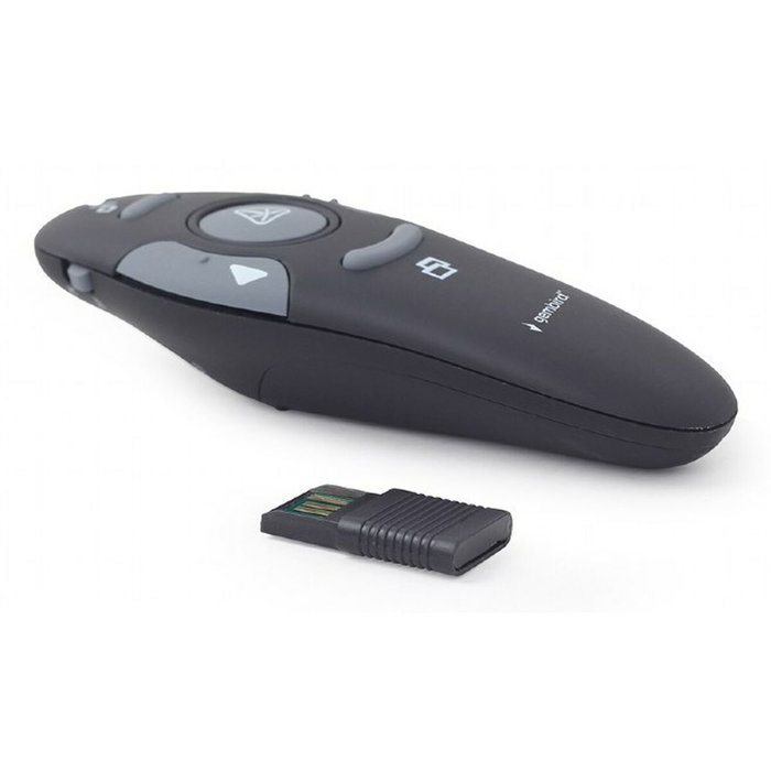 Gembird WP-L-11 Presentador inalámbrico con puntero láser Negro