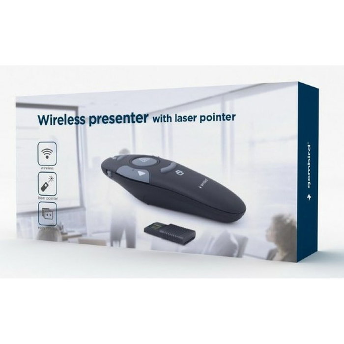 Gembird WP-L-11 Presentador inalámbrico con puntero láser Negro