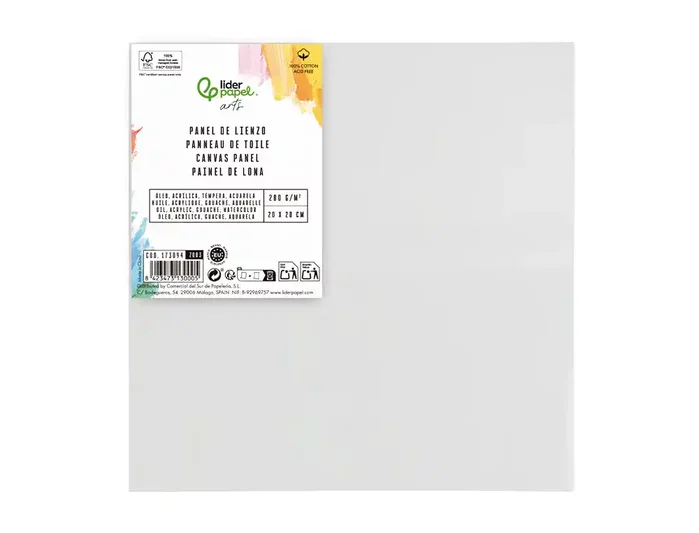 Liderpapel Panel de lienzo 20x20 cm 280g/m2