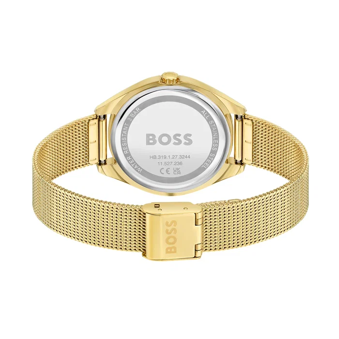 Boss Reloj para Mujer con Esfera Gris y Acero Dorado