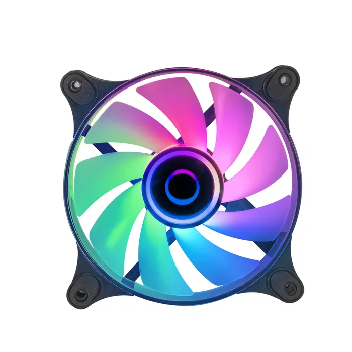 Mars Gaming MF-3D Ventilador para PC 12cm ARGB Negro con Efecto Espejo Infinito 3D, 1200 RPM, 12 dB, Compatible con Aura Sync, Mystic Light, RGB Fusion - 1 Unidad