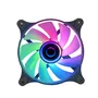 Mars Gaming MF-3D Ventilador para PC 12cm ARGB Negro con Efecto Espejo Infinito 3D, 1200 RPM, 12 dB, Compatible con Aura Sync, Mystic Light, RGB Fusion - 1 Unidad