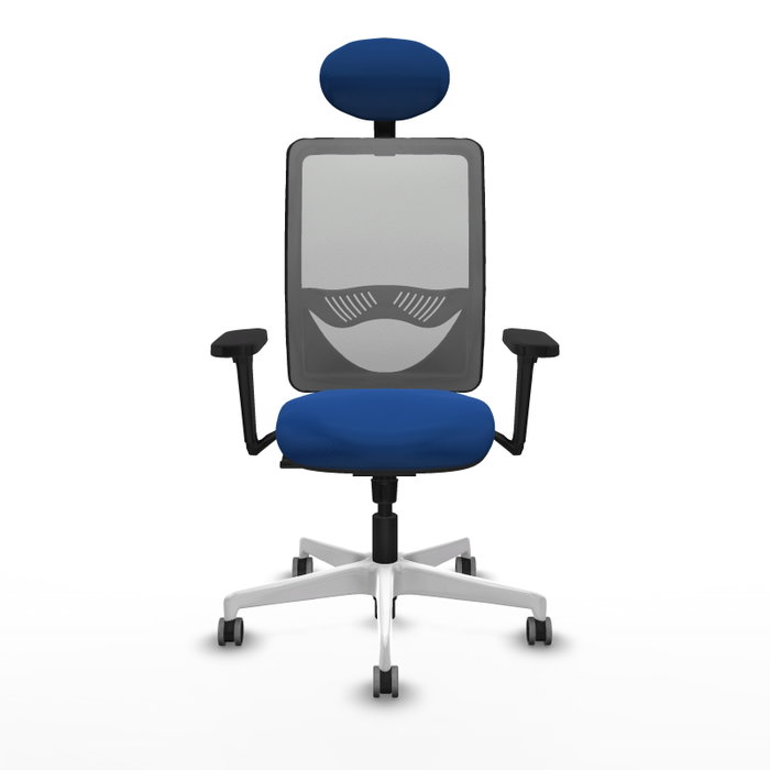 PIQUERAS Y CRESPO Silla de oficina Zulema con Mecanismo Sincro, Azul y Gris