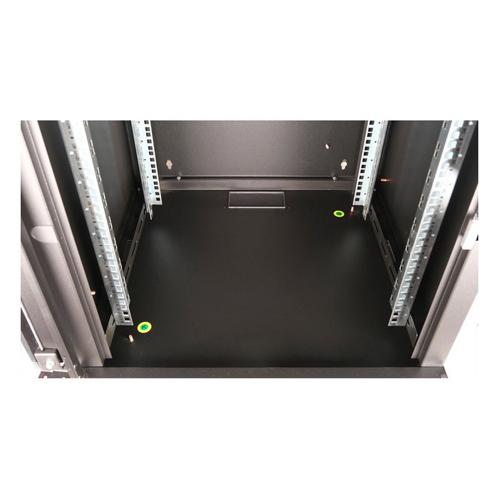 ROLINE 26.21.0005 Bastidor de Pared 19 Pulgadas 12U 600x600 mm Negro - Rack con Puerta de Cristal, Bloqueo y Guías