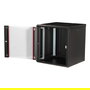 ROLINE 26.21.0005 Bastidor de Pared 19 Pulgadas 12U 600x600 mm Negro - Rack con Puerta de Cristal, Bloqueo y Guías