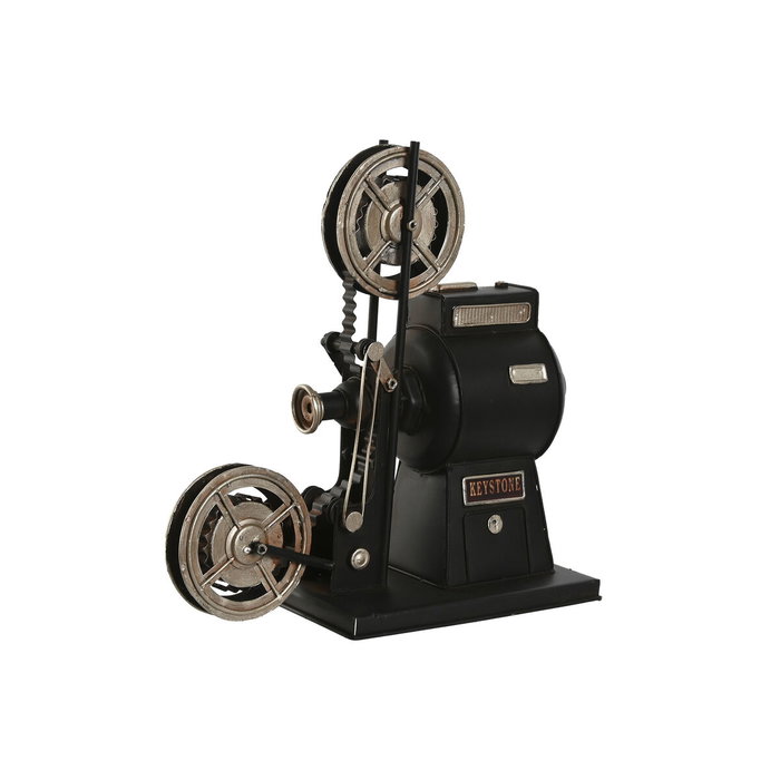 DKD Home Decor Decoración Metal Cineproyector Negro y Plateado