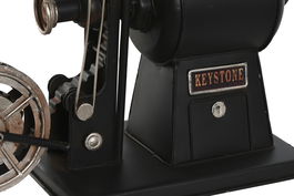 DKD Home Decor Cineproyector Negro Plateado Metal 11 x 24.5 x 23.5 cm