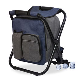 Coolerbag Nevera isotérmica tipo taburete, 20 litros, diseño bicolor con bolsillos, 35 x 28.5 x 42 cm