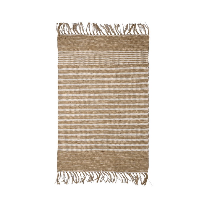 Day Alfombra Day 40x60 cm Algodón Yute Estampado Rayas Cuadros