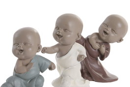 DKD Home Decor Figura de Monje en Resina Surtida