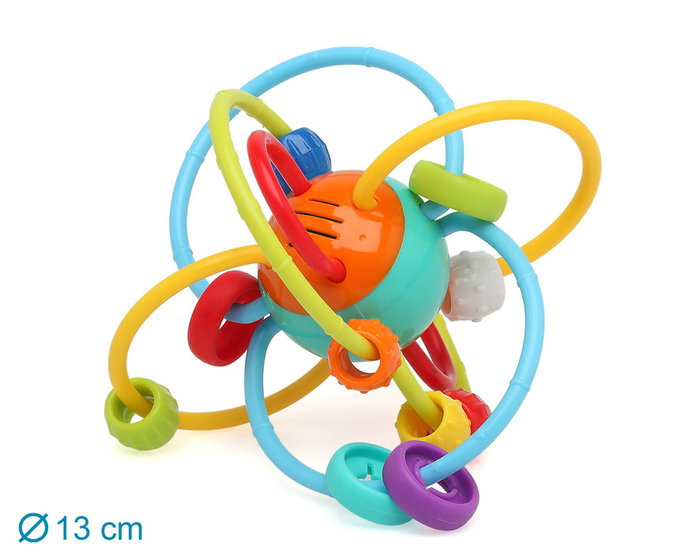 KioKids Sonajero Mordedor Elipse Multicolor para Bebés +3 Meses
