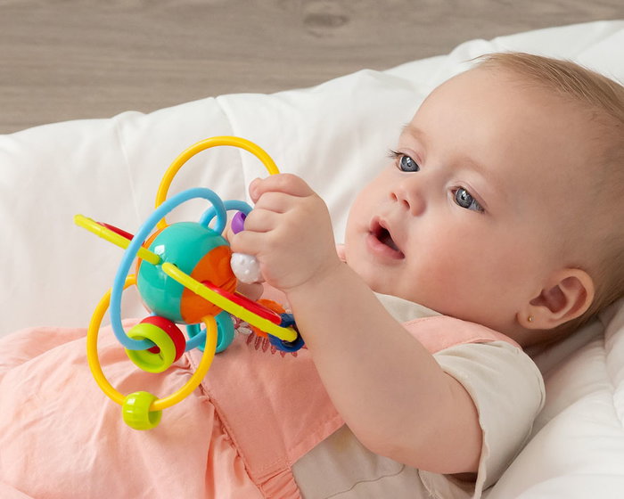 KioKids Sonajero Mordedor Elipse Multicolor para Bebés +3 Meses