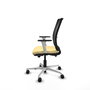 PIQUERAS Y CRESPO Silla de oficina Haches con mecanismo Sincro/Traslack, Crema y Negro