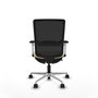 PIQUERAS Y CRESPO Silla de oficina Haches con mecanismo Sincro/Traslack, Crema y Negro