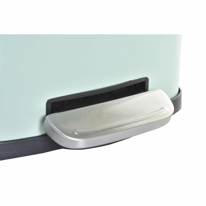 DKD Home Decor Papelera Metálica Verde con Cierre Lento de 5 L