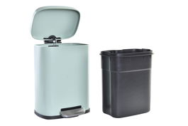 DKD Home Decor Papelera Básico Verde 15 x 29.5 x 21 cm Metal y PP