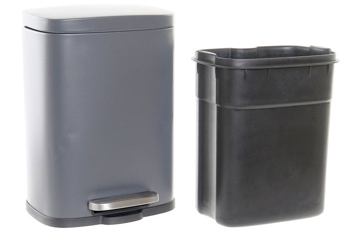 DKD Home Decor Papelera Básico Verde 15 x 29.5 x 21 cm Metal y PP